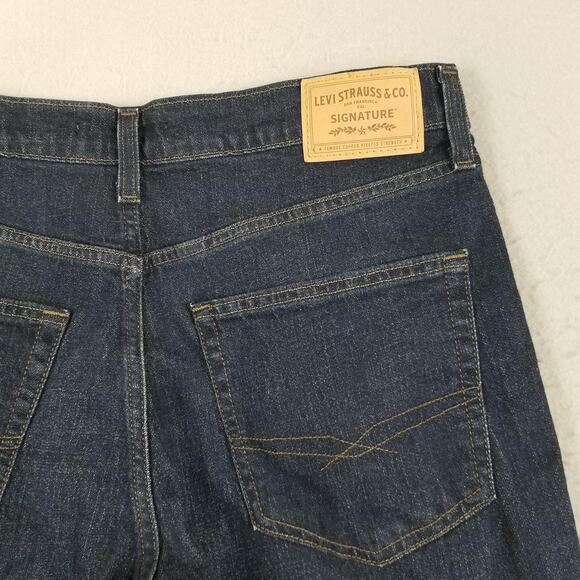 Levi Strauss Signature Jeans Mens 36x32 Slim Fit Stretch Denim Classic - Picture 8 of 16